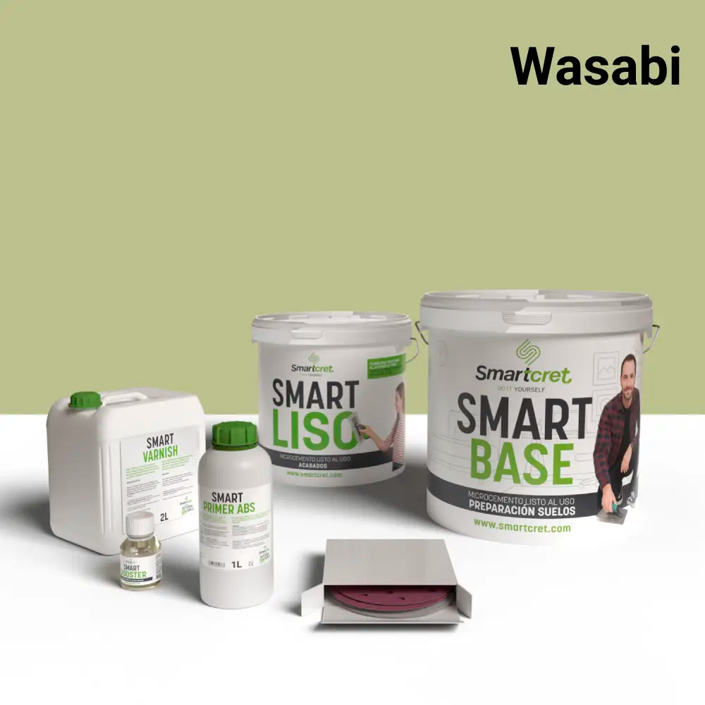 Kit de béton ciré pour murs de salle de bain en plâtre ou placo de 8 m²