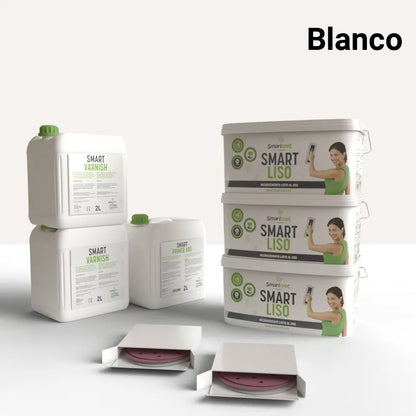 Kit de microcemento para chimenea de 16 m², color Blanco