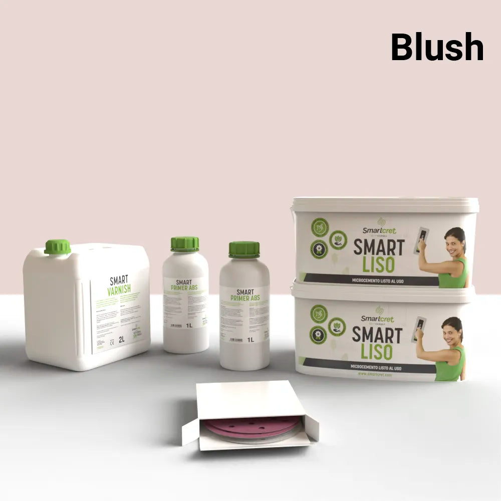 Kit de microcemento para chimenea de 12 m², color Blush