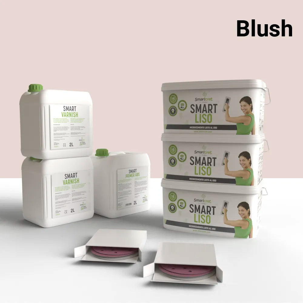 Kit de microcemento para paredes de 18 m², color Blush