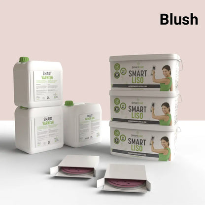 Kit de microcemento para paredes de 16 m², color Blush