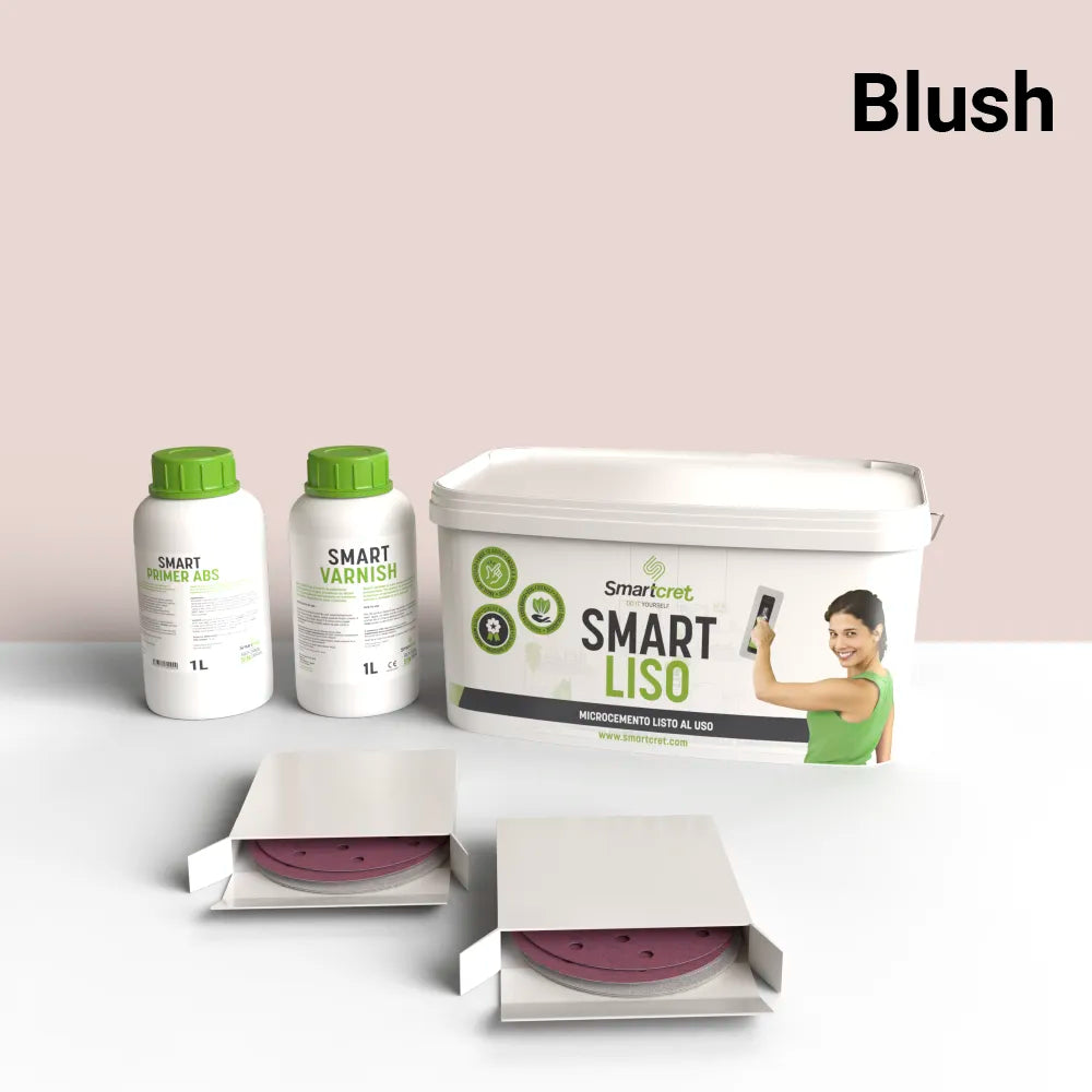 Kit de microcemento para paredes de 6 m², color Blush