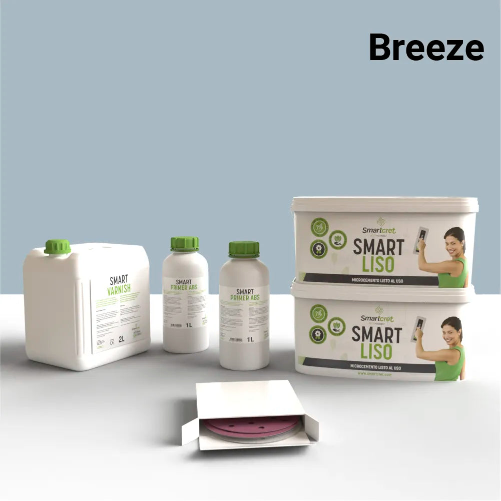 Kit de microcemento para chimenea de 12 m², color Breeze