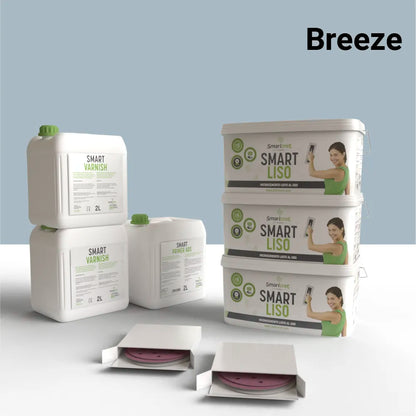 Kit de microcemento para paredes de 16 m², color Breeze