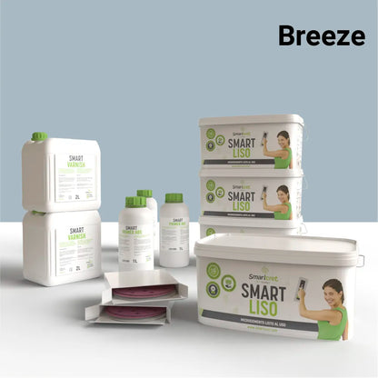 Kit de microcemento para paredes de 24 m², color Breeze
