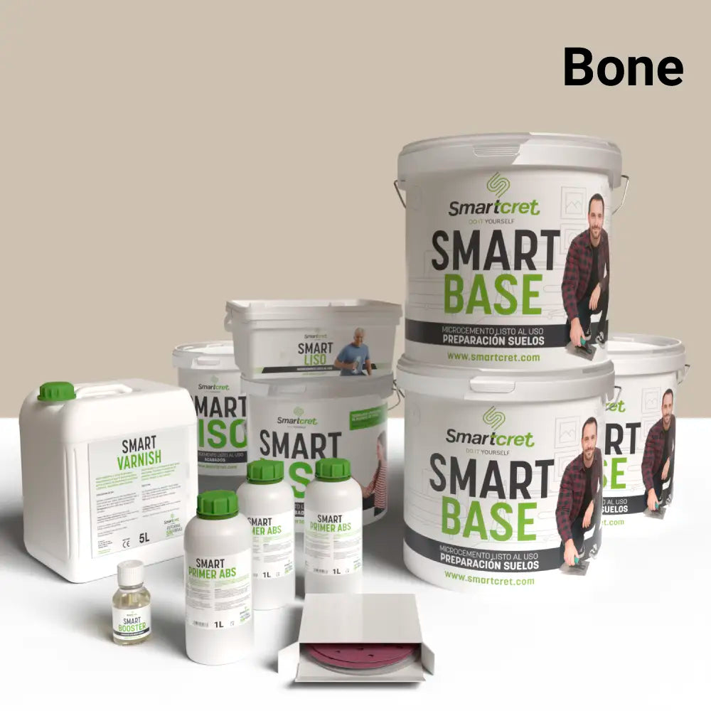 Mikrozement-Set für Badezimmerwände aus Gipskarton von 24 m²