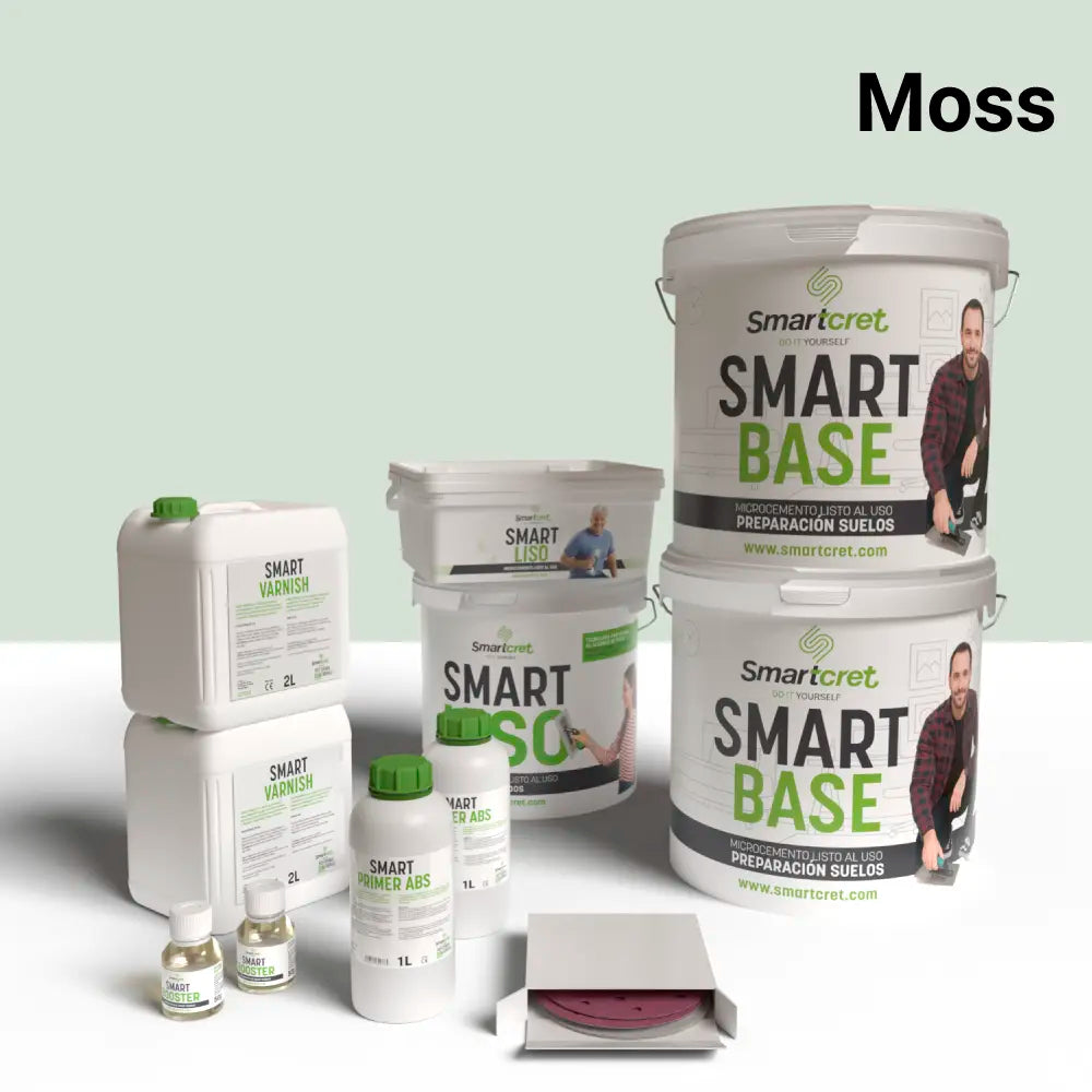 Mikrozement-Set für Badezimmerwände aus Gipskarton von 16 m²