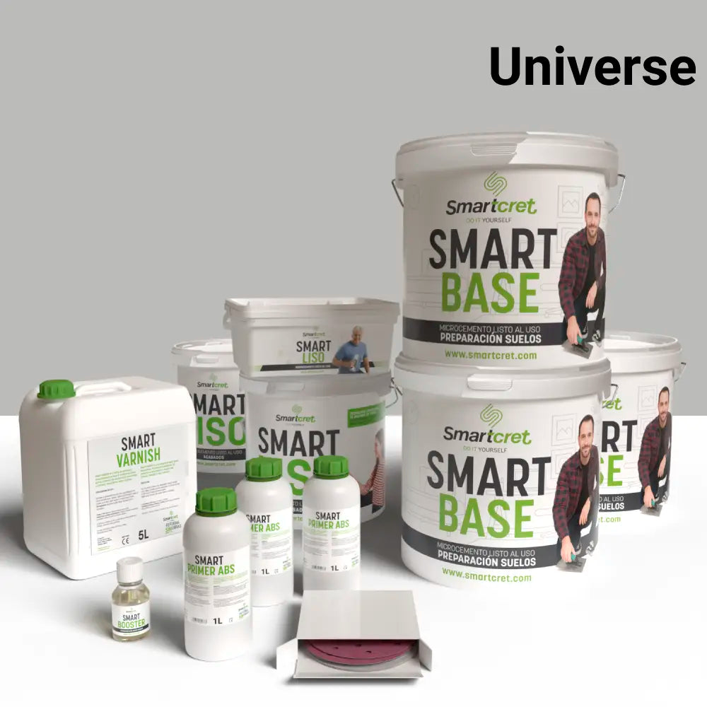 Mikrozement-Set für Badezimmerwände aus Gipskarton von 24 m²