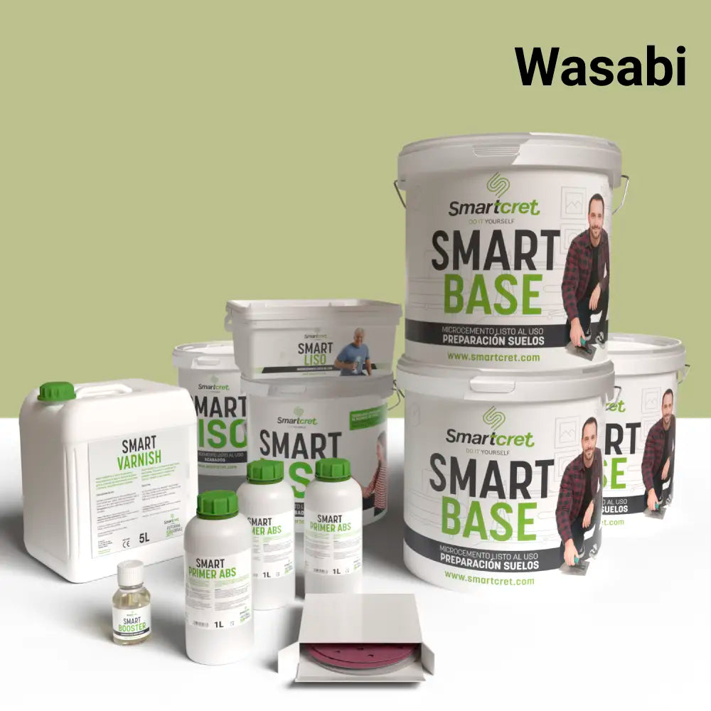 Mikrozement-Set für Badezimmerwände aus Gipskarton von 24 m²