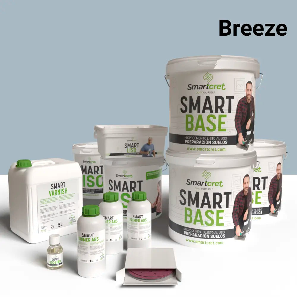 Microcement kit for 24 m² kitchen walls (absorbent) | Smartcret