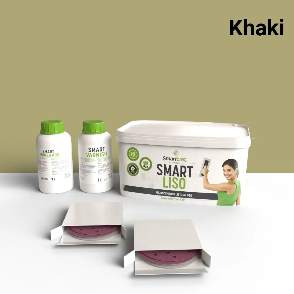 Kit de microcemento para muebles y mesas de 6 m², color Khaki
