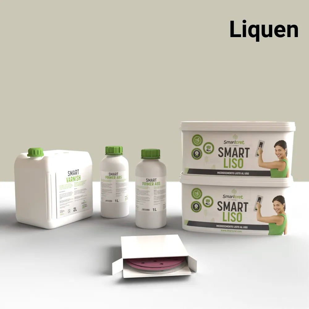 Kit de microcemento para muebles y mesas de 12 m², color Liquen