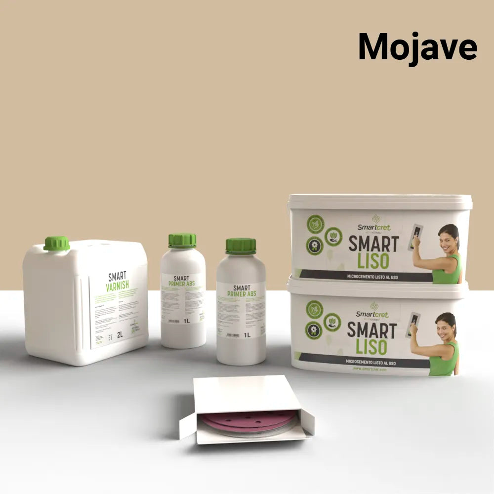 Kit de microcemento para chimenea de 12 m², color Mojave
