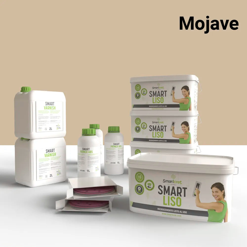 Kit de microcemento para paredes de 24 m², color Mojave