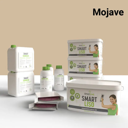 Kit de microcemento para paredes de 24 m², color Mojave