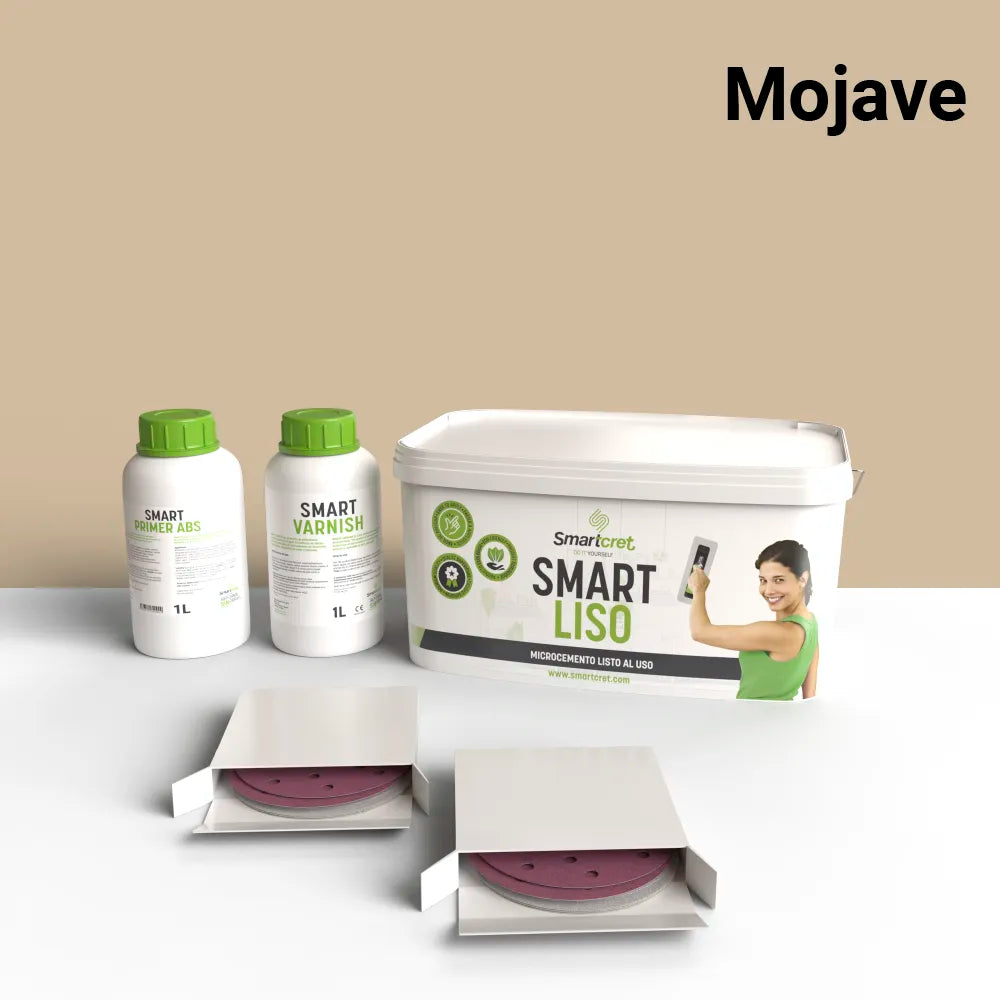 Kit de microcemento para paredes de 6 m², color Mojave