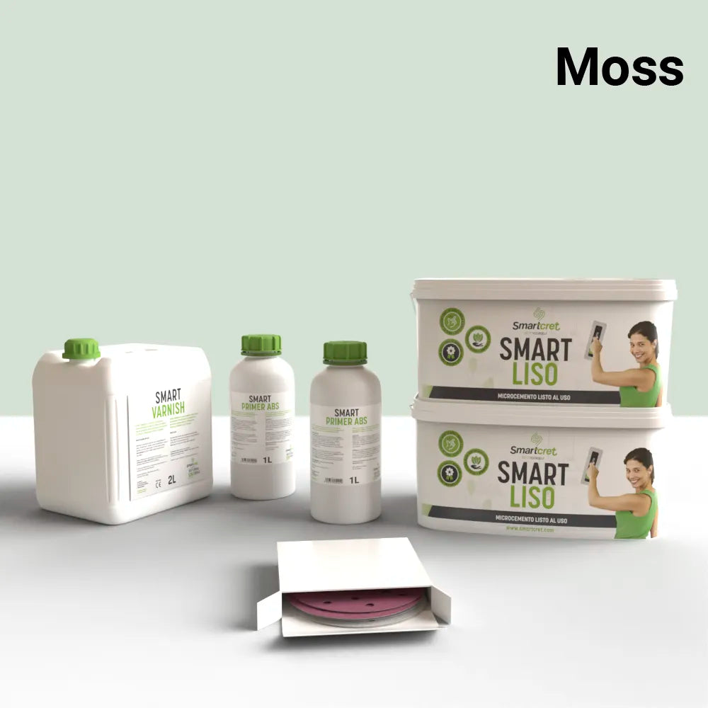 Kit de microcemento para muebles y mesas de 12 m², color Moss