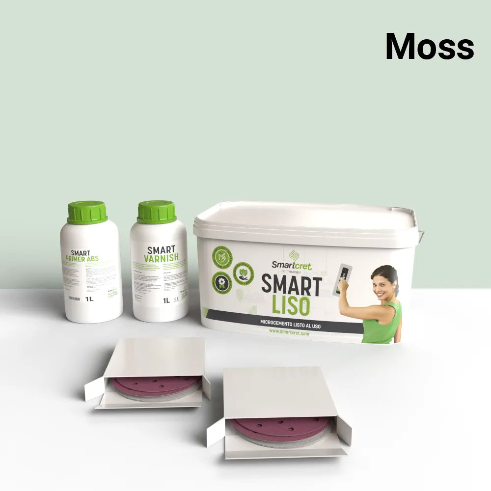 Kit de microcemento para paredes de 6 m², color Moss
