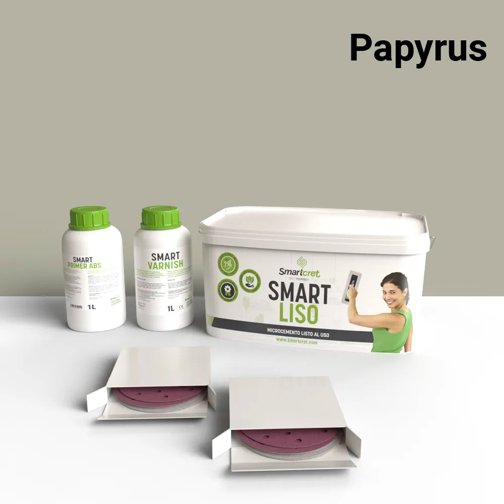 Kit de microcemento para chimenea de 6 m², color Papyrus