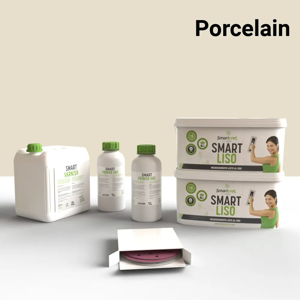 Kit de microcemento para muebles y mesas de 12 m², color Porcelain