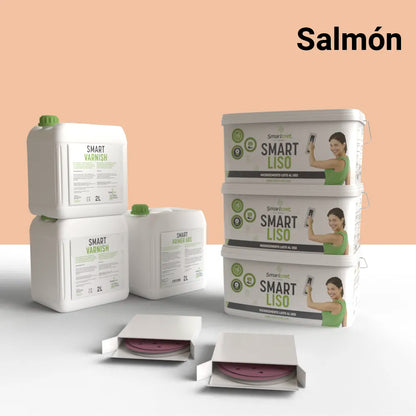 Kit de microcemento para chimenea de 16 m², color Salmon