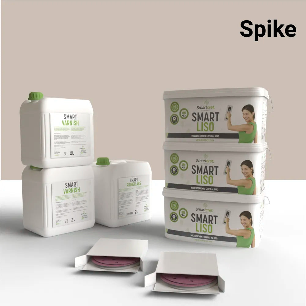 Kit de microcemento para paredes de 18 m², color Spike