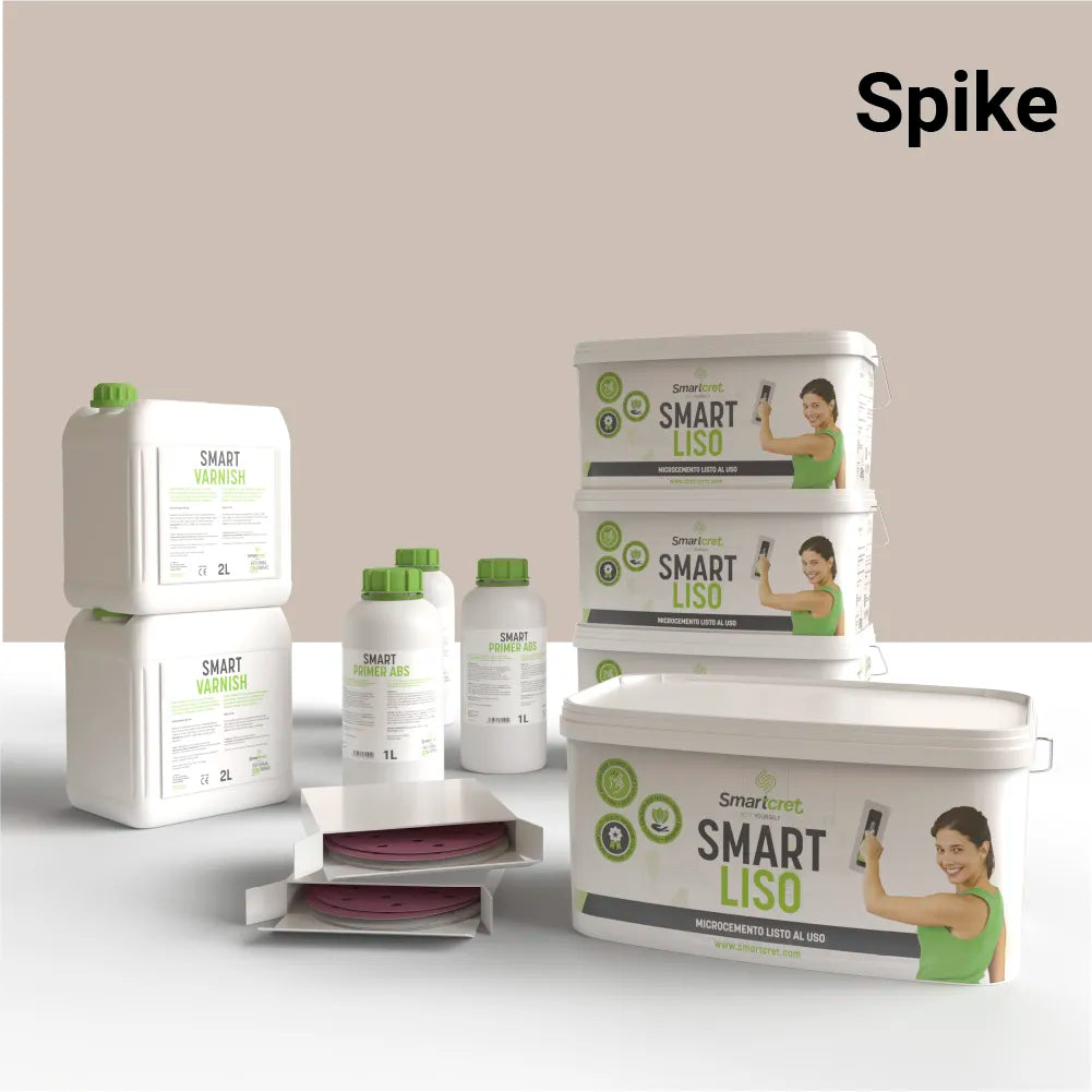 Kit de microcemento para paredes de 24 m², color Spike