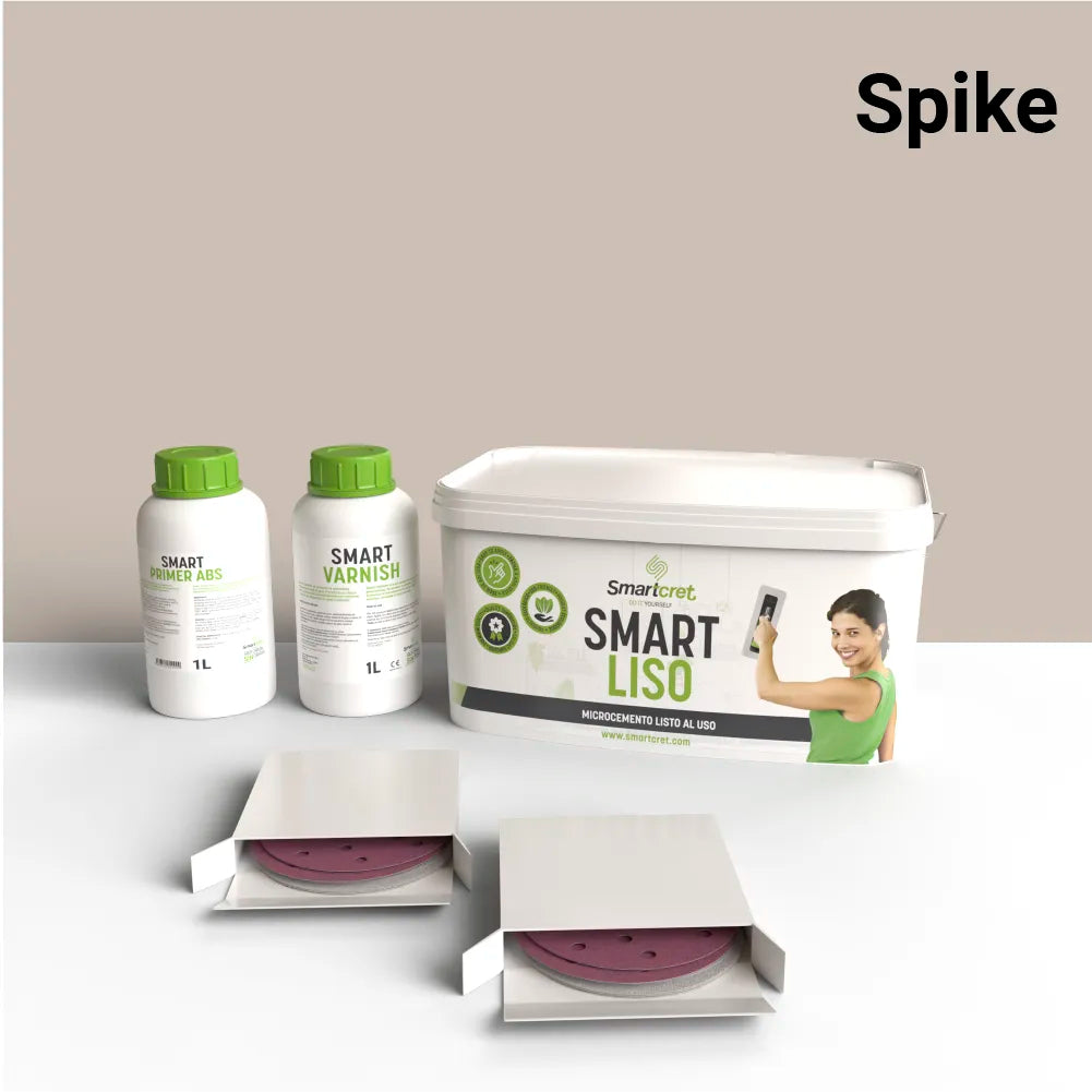 Kit de microcemento para paredes de 6 m², color Spike