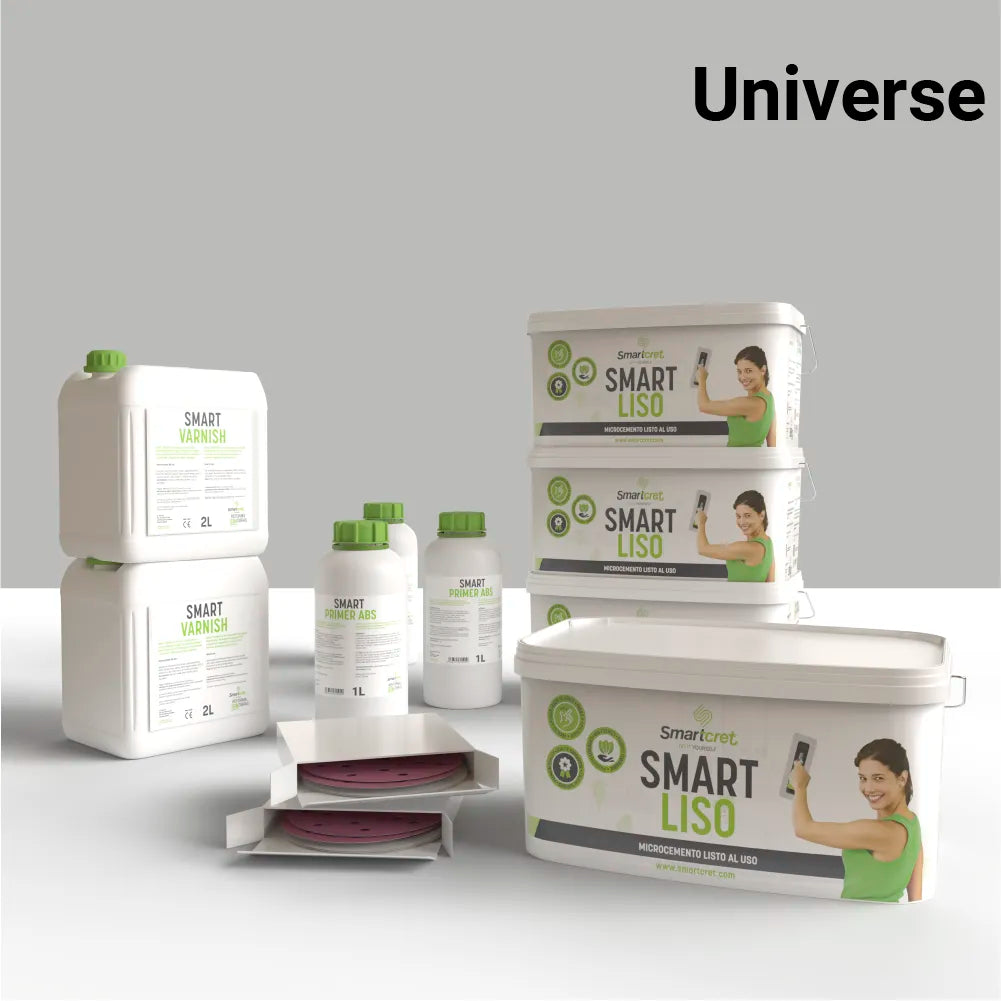 Kit de microcemento para paredes de 24 m², color Universe