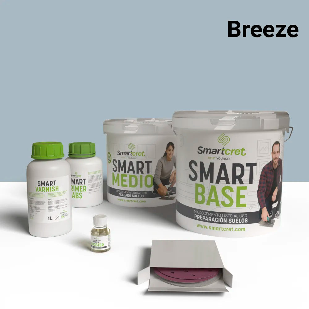 4 m² microcement kit for cement or concrete kitchen floor