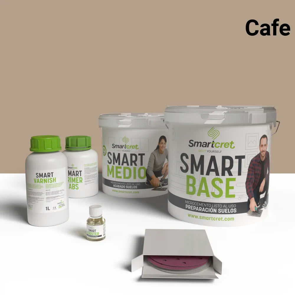 4 m² microcement kit for cement or concrete kitchen floor