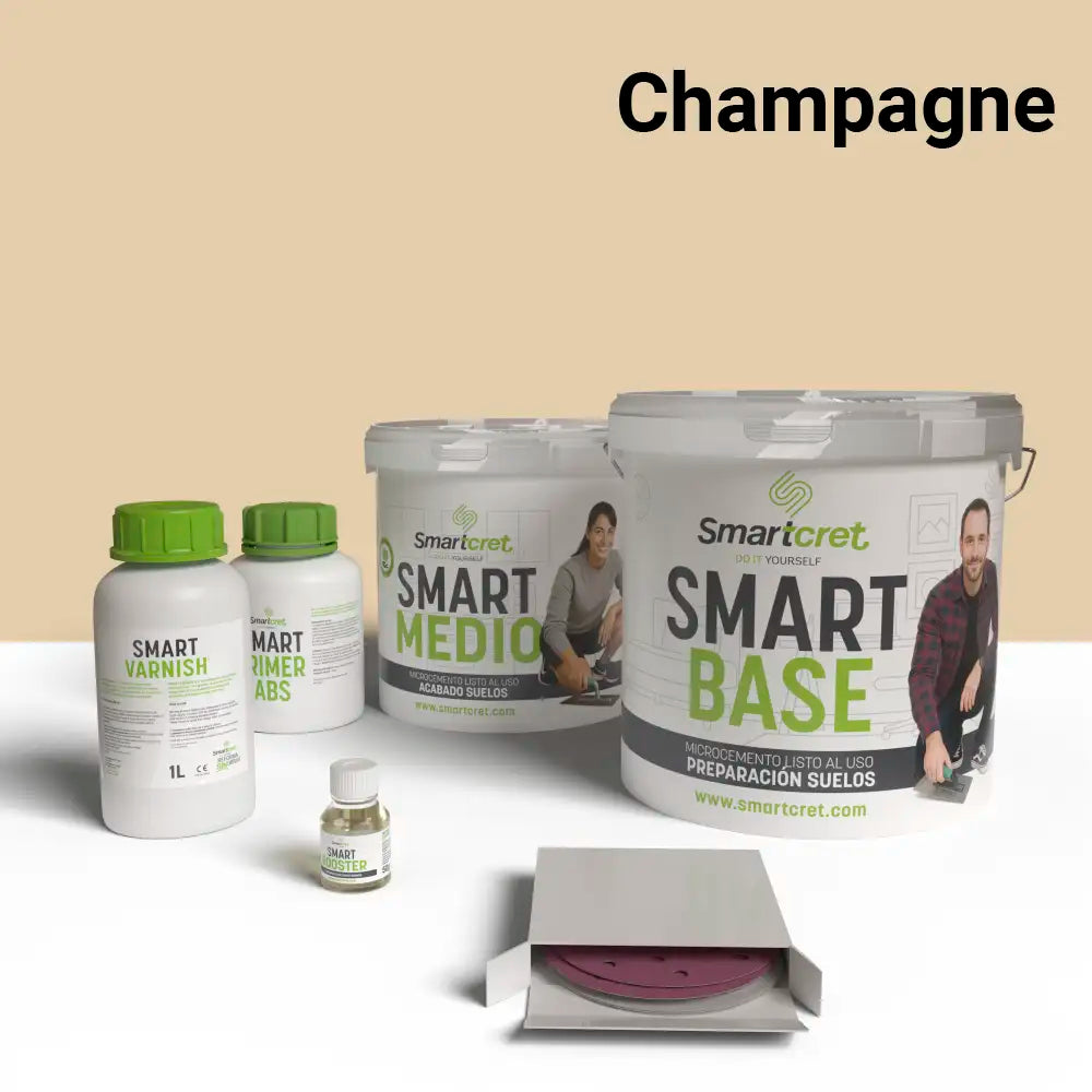 4 m² microcement kit for cement or concrete kitchen floor