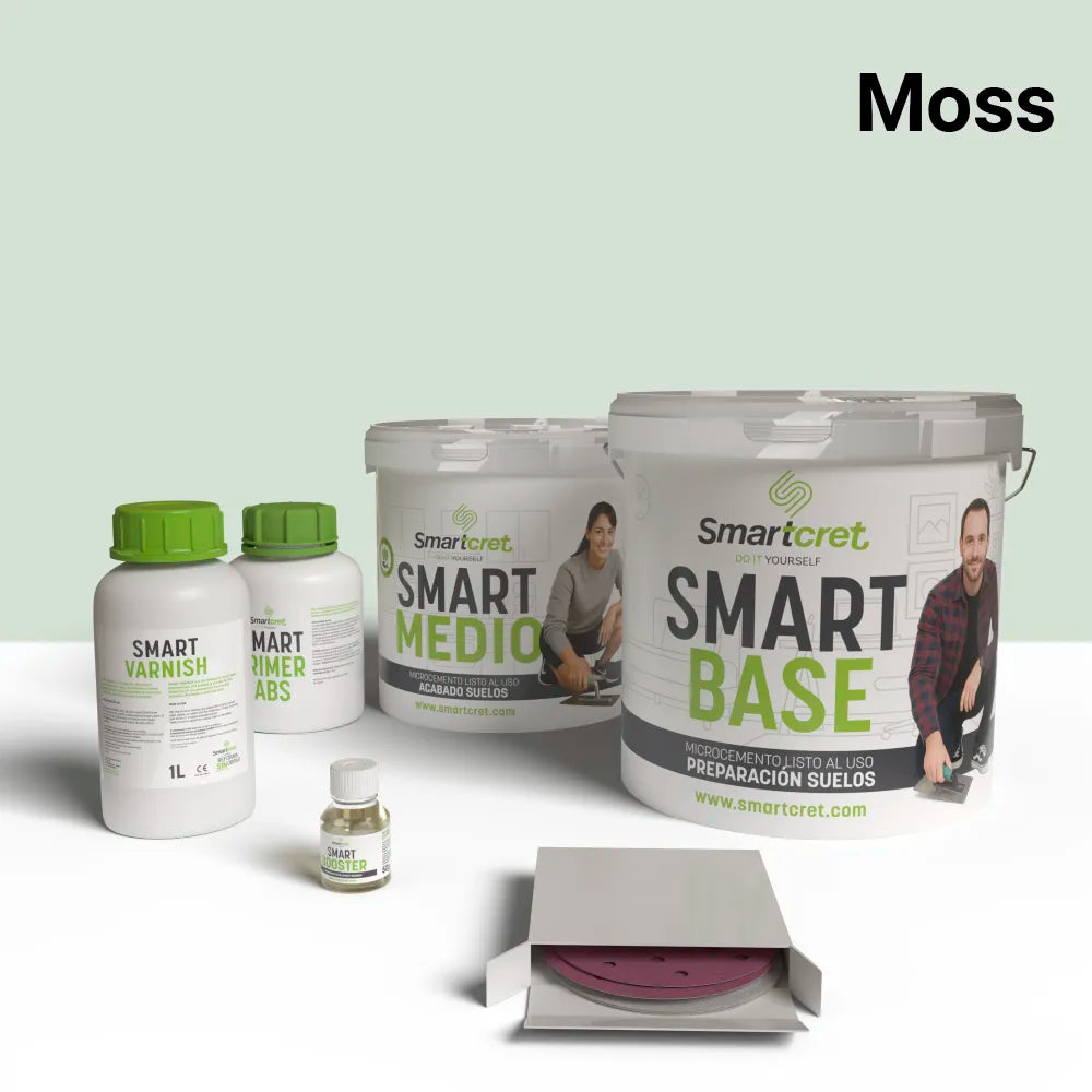 4 m² microcement kit for cement or concrete kitchen floor