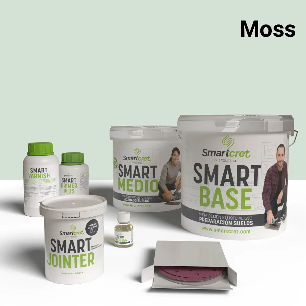 Kit de microcemento para exterior de 4 m², color Moss
