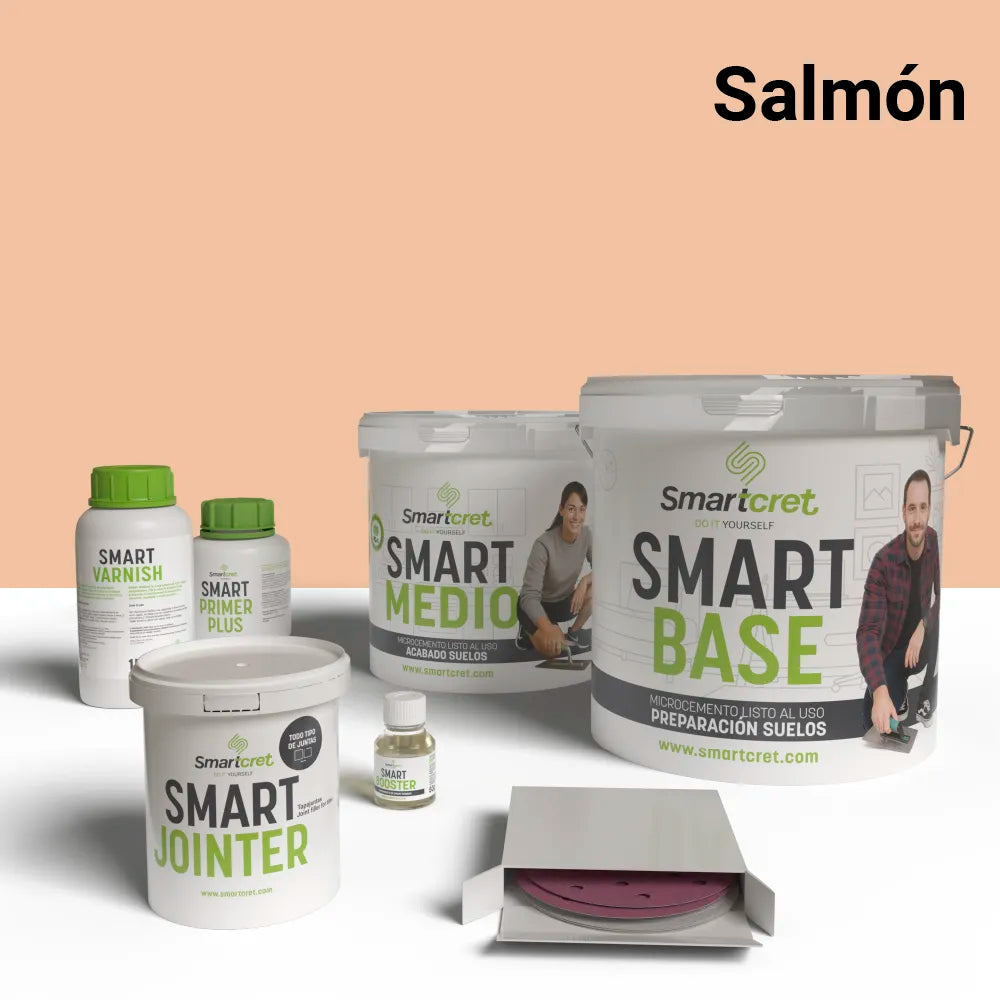 Kit de microcemento para exterior de 4 m², color Salmon