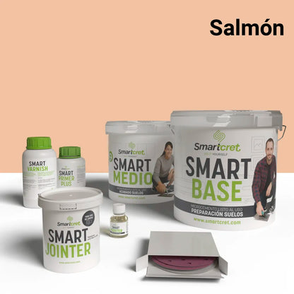Kit de microcemento para exterior de 4 m², color Salmon