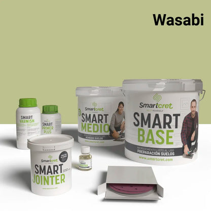 Kit de microcemento para exterior de 4 m², color Wasabi