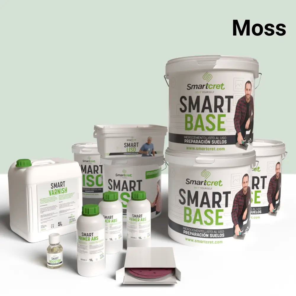 Kit microcemento para suelo de baño de cemento u hormigón de 24 m²