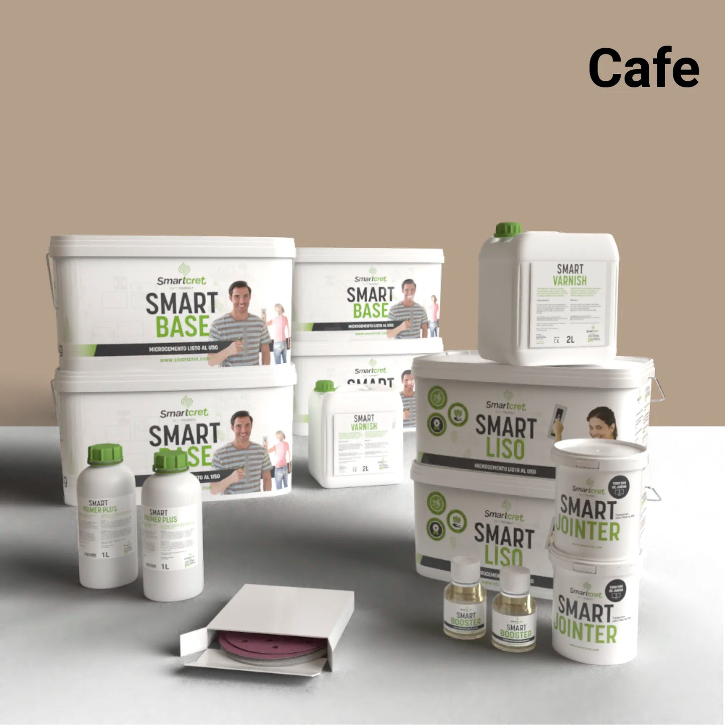 Kit béton ciré pour sols de salle de bains carrelés de 16 m²