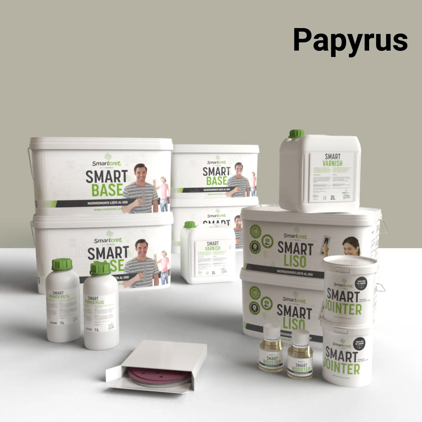 Kit béton ciré pour sols de salle de bains carrelés de 16 m²