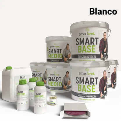 Kit de microcemento para exterior de 24 m², color Blanco