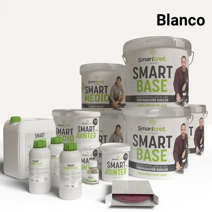 Kit de microcemento para exterior de 96 m², color Blanco