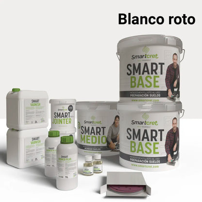 Kit de microcemento para exterior de 16 m², color Blanco Roto
