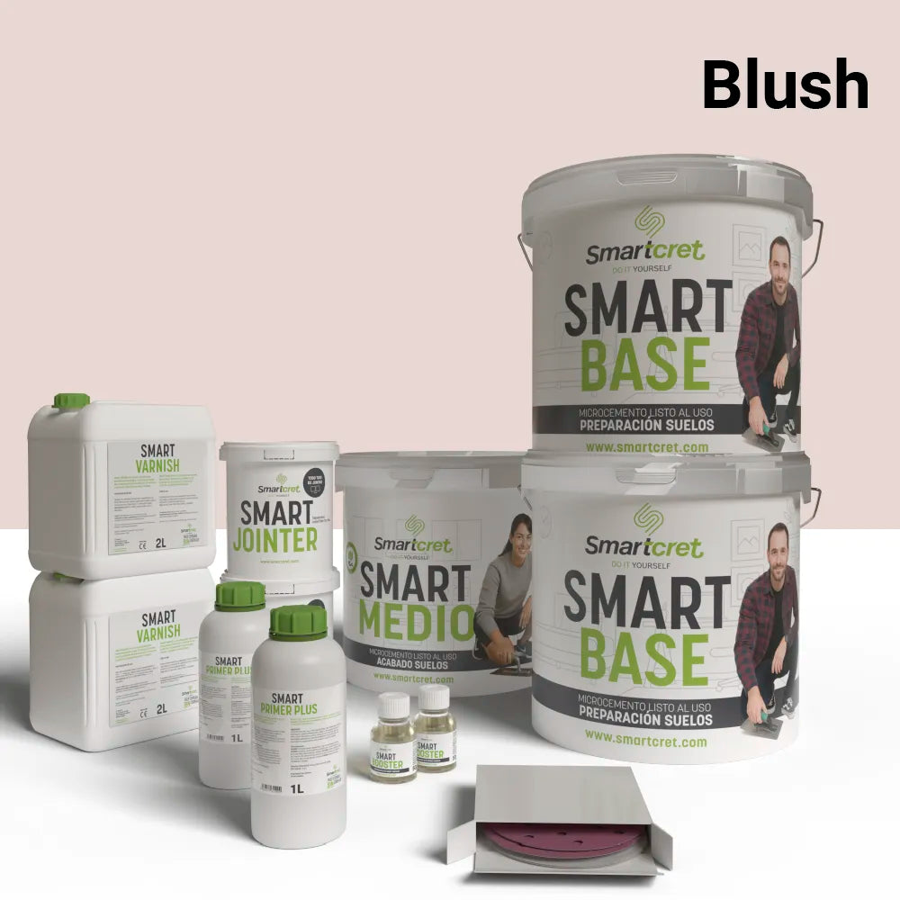 Kit de microcemento para exterior de 16 m², color Blush