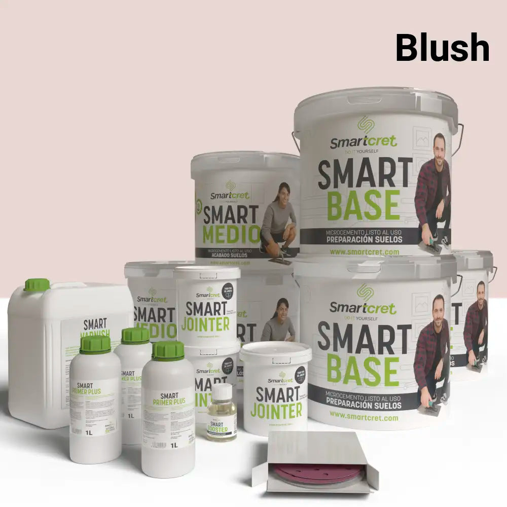 Kit de microcemento para suelos y escaleras de 48 m², color Blush