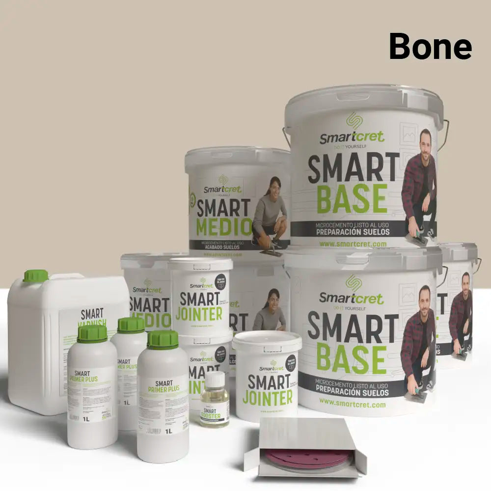 Kit de microcemento para exterior de 48 m², color Bone