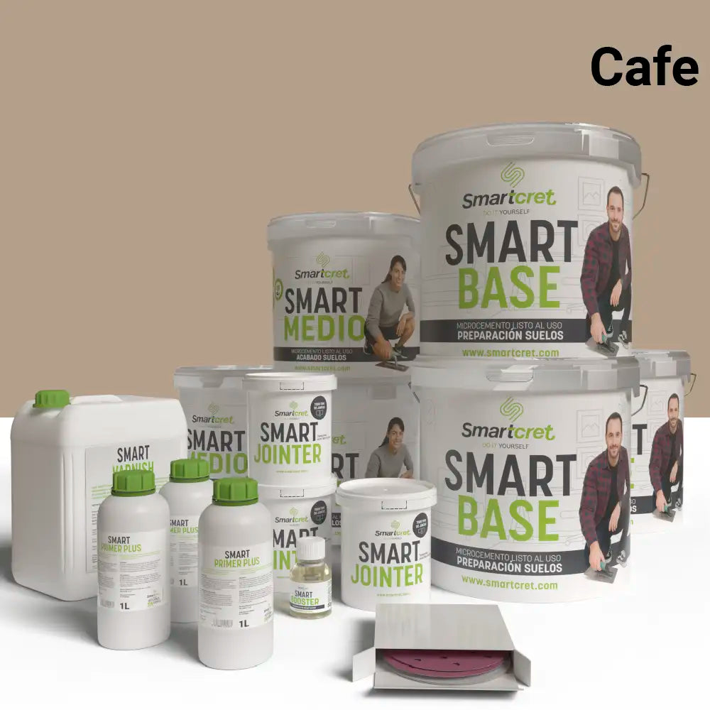 Kit de microcemento para exterior de 48 m², color Cafe