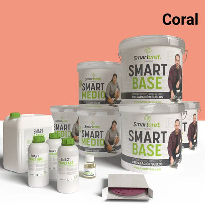 Kit de microcemento para exterior de 24 m², color Coral