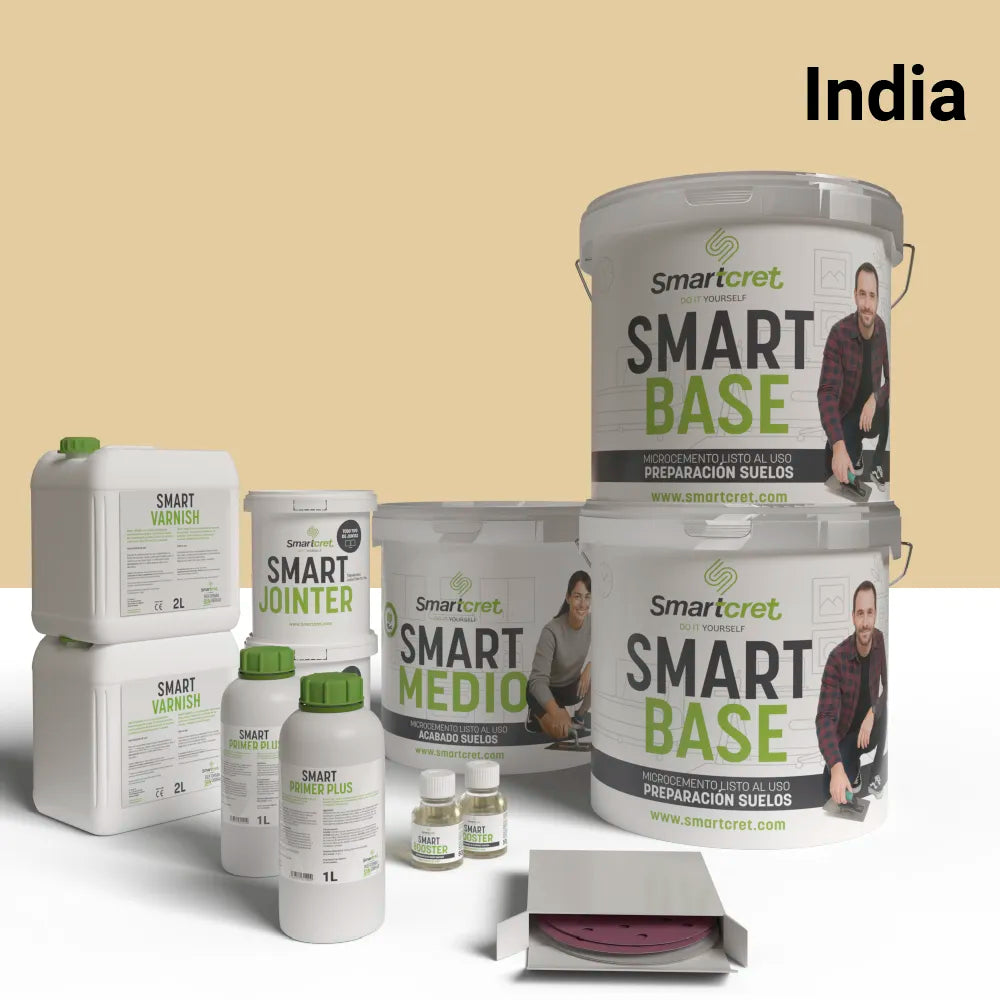 Kit de microcemento para exterior de 16 m², color India