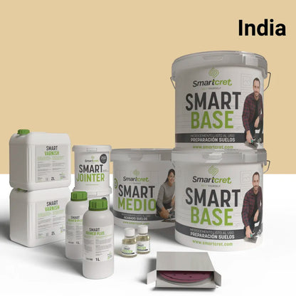 Kit de microcemento para suelos y escaleras de 16 m², color India